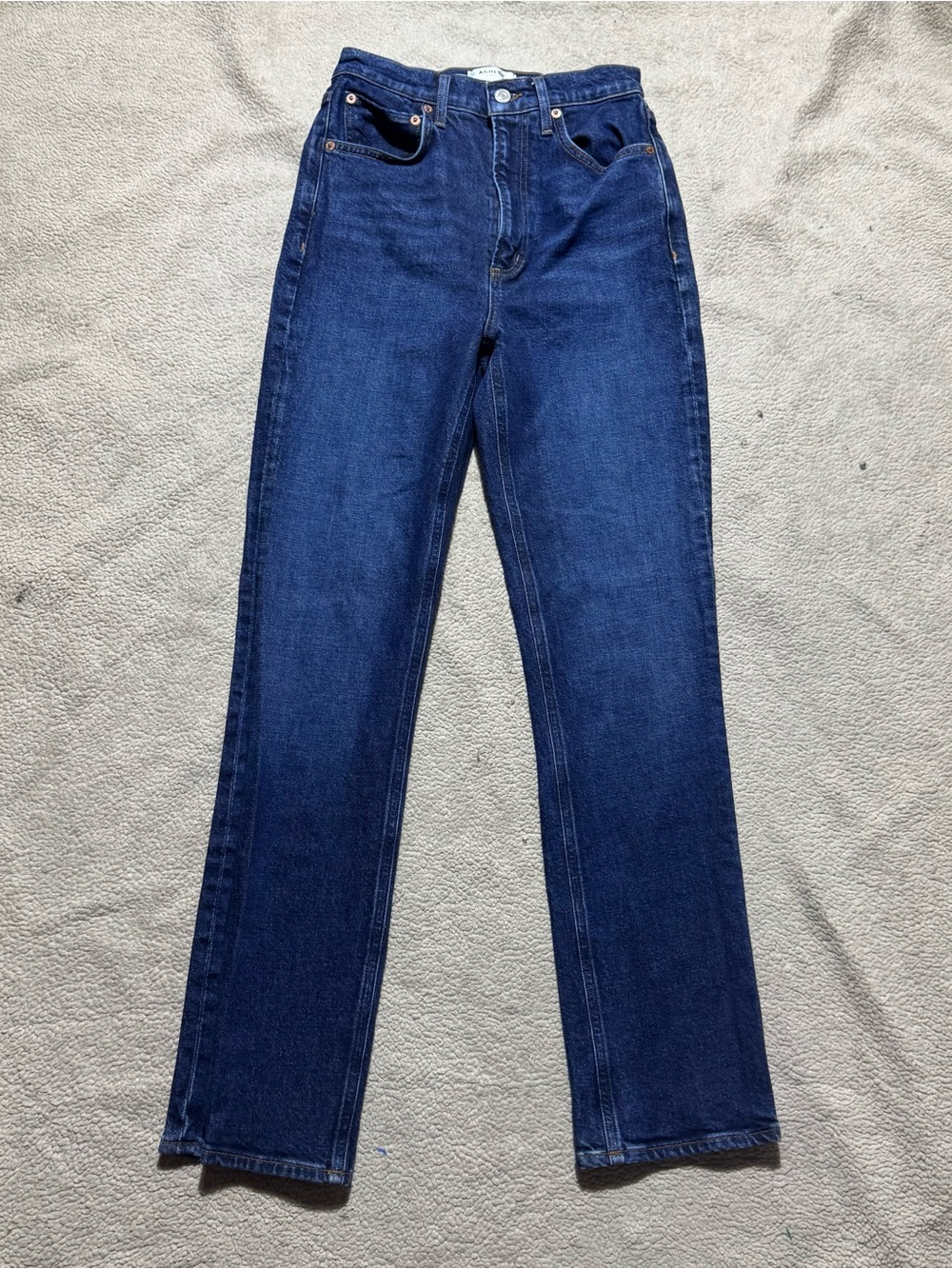 Agolde Jeans Womens 25 Denim High Rise Stovepipe Skinny Organic Cotton 23x29.5